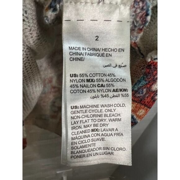 Womens Scoop Neck Paisley‎ Cross-Back  3/4-sleeves Sweater - Picture 7 of 8